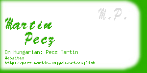 martin pecz business card